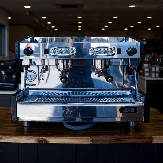Pre-Loved SAB 2 Group High Cup Commercial Coffee Machine 15 Amp