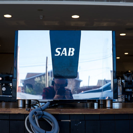 Pre-Loved SAB 2 Group High Cup Commercial Coffee Machine 15 Amp