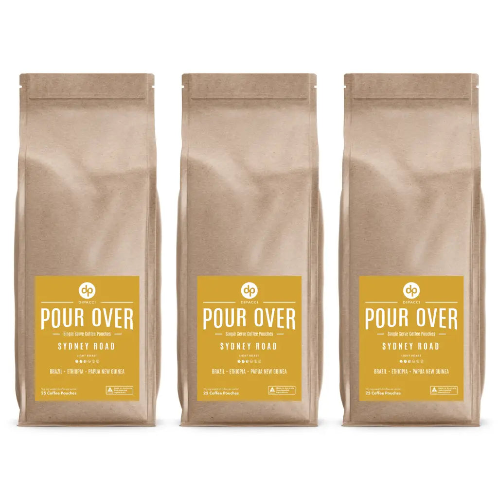 Single Serve Pour Over Coffee Pouches - 25 Pack - 3x 25 Pack