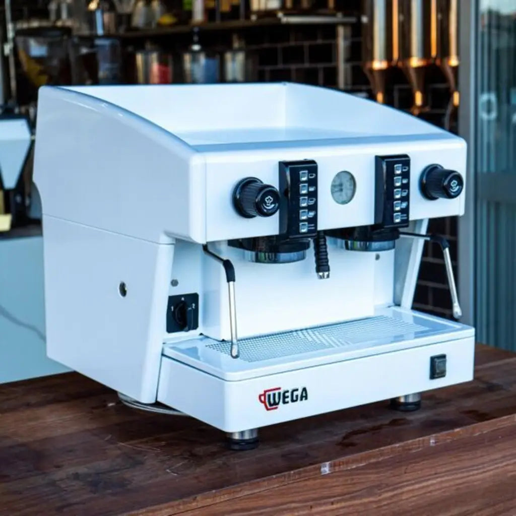 STUNNING 10 AMP COMPACT 2 GROUP WEGA COMMERCIAL COFFEE