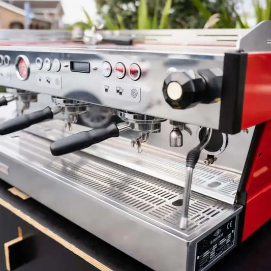STUNNING 3 GROUP LA MARZOCCO PB FERRARI RED COFFEE MACHINE