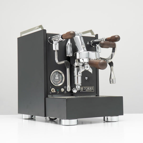 Torre Luigino TSP Matte Black with Wood and Joystick Coffee Machine - Australia - Di Pacci