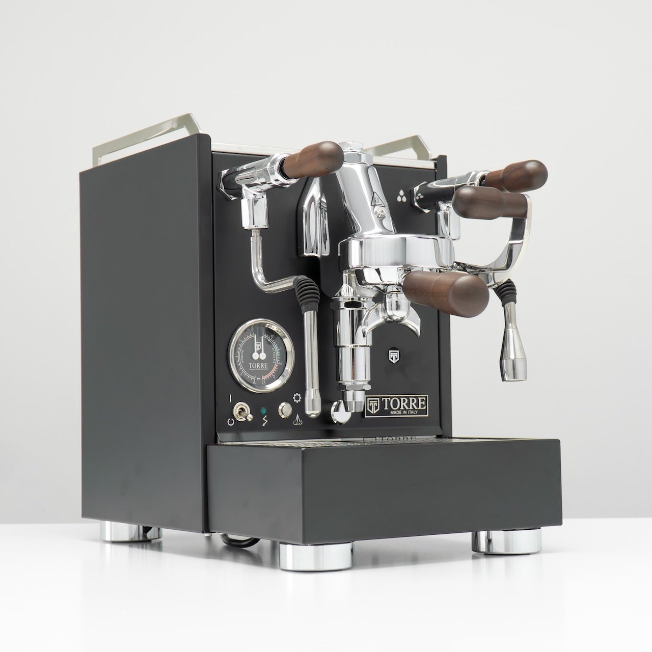 Torre Luigino TSP Matte Black with Wood and Joystick Coffee Machine - Australia - Di Pacci