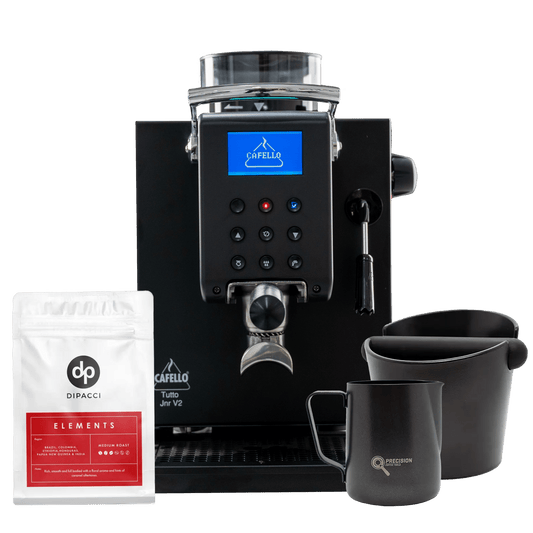 Tutto Junior V2 Package (Includes Knock Bin, Stainless Steel Jug & 250g Elements Blend) - Australia - Di Pacci