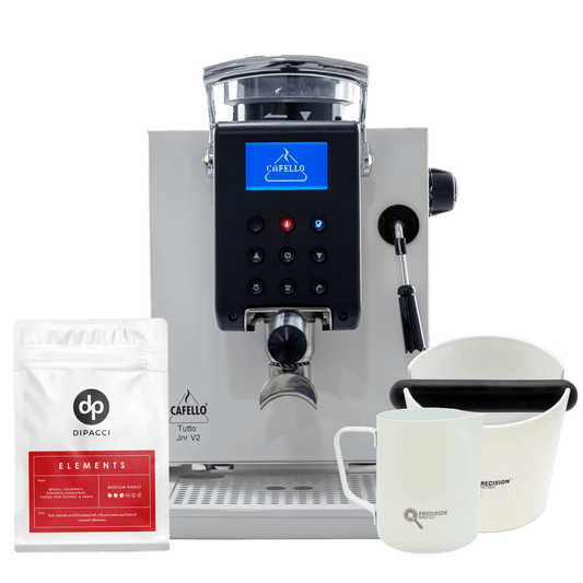 Tutto Junior V2 Package (Includes Knock Bin, Stainless Steel Jug & 250g Elements Blend) - Australia - Di Pacci