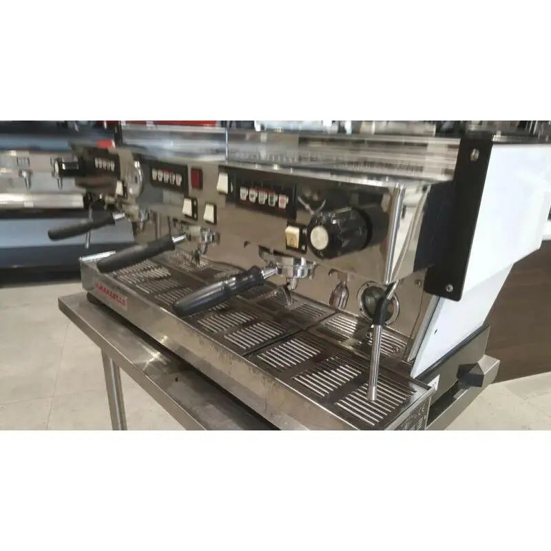 Used 3 Group Custom White La Marzocco Linea Commercial