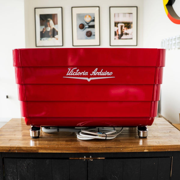 Showroom Demo Victoria Arduino White Eagle 2 Group Red Coffee Machine