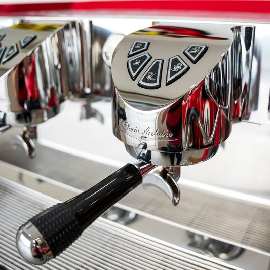 Showroom Demo Victoria Arduino White Eagle 2 Group Red Coffee Machine