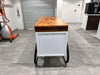 Vintage Style Coffee Cart With Wheels Timber White - Australia - Di Pacci