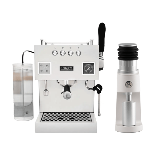 White Bellezza Bellona & Precision GS0 V2 Grinder Package - Australia - Di Pacci