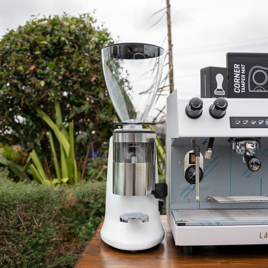 White Carimali Nimble & X011 Grinder Package + Precision Accessories - Australia - Di Pacci