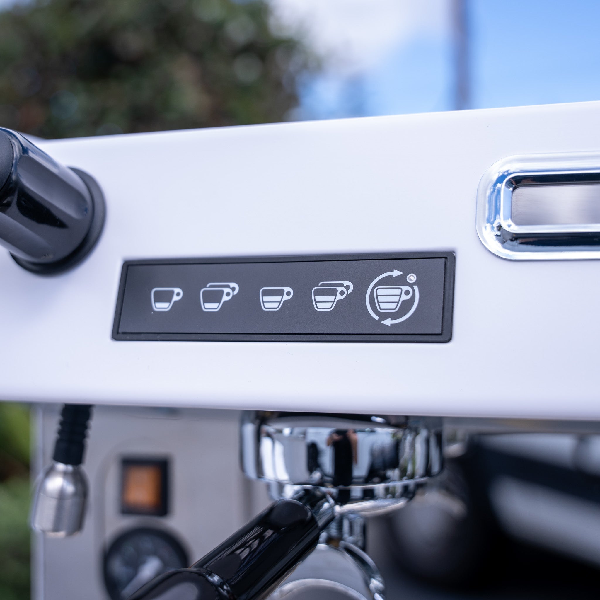 White Carimali & X011 Grinder + Precision Accessories & Stainless Steel Coffee Cart Package - Australia - Di Pacci