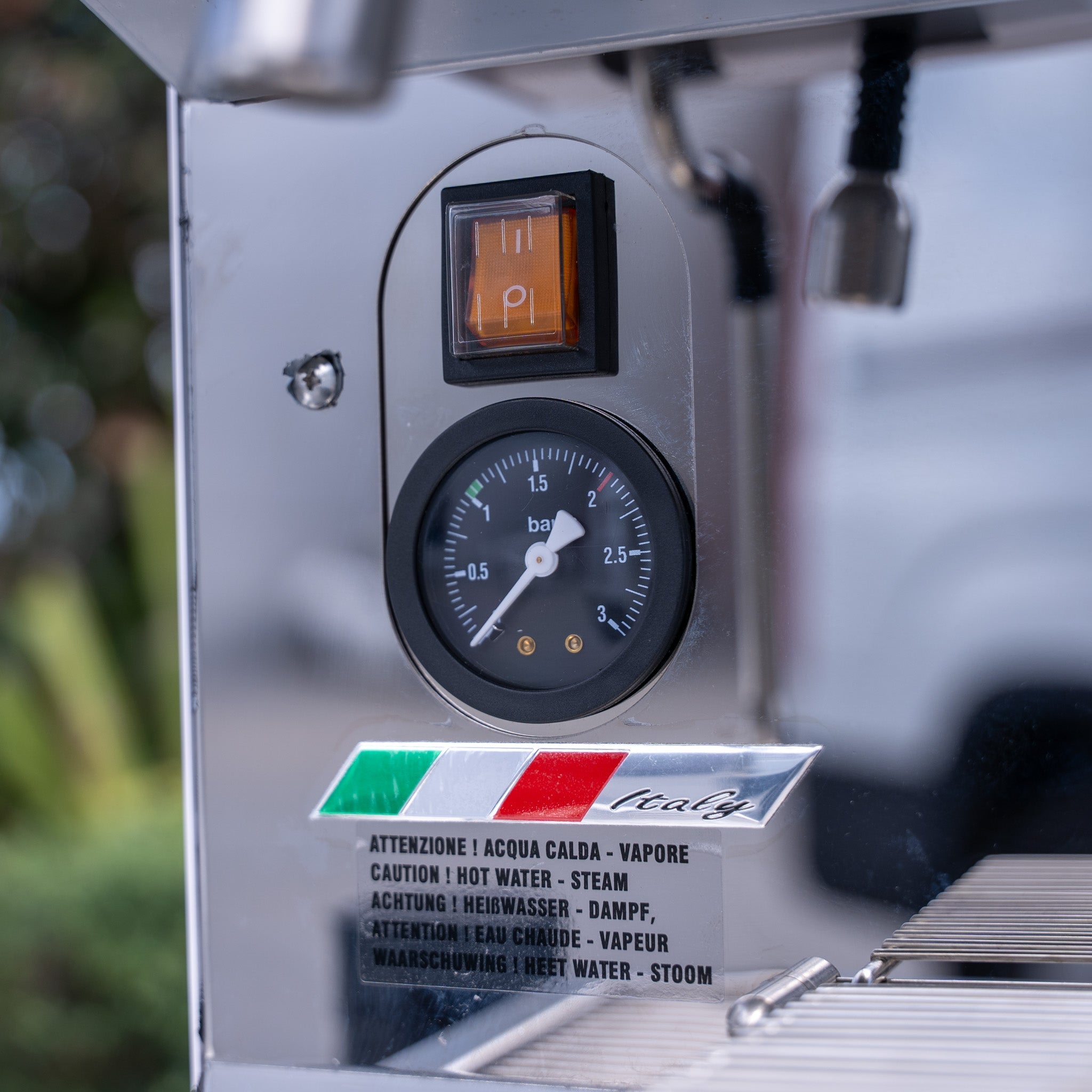 White Carimali & X011 Grinder + Precision Accessories & Stainless Steel Coffee Cart Package - Australia - Di Pacci